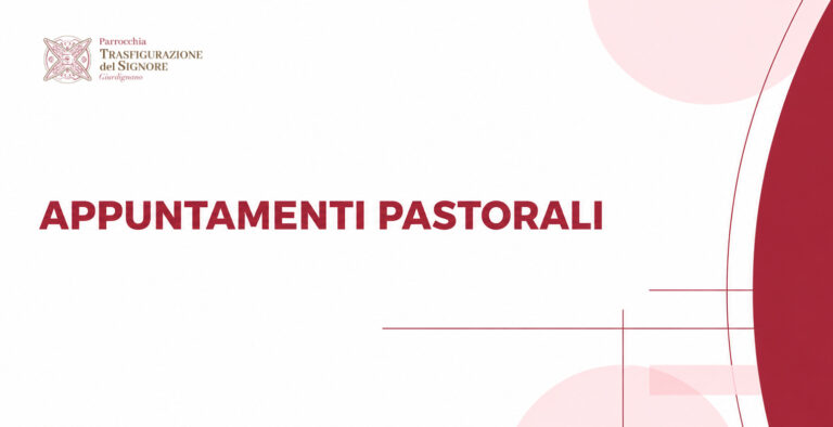 Appuntamenti pastorali