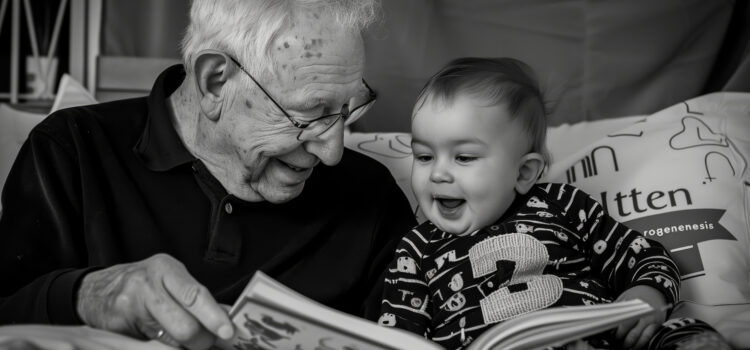 Festa dei nonni: custodire è un modo di amare nonno e nipote stesi sul letto ad leggere storie